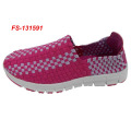 simple style handmade woven elastic upper shoes unisex woven shoes cheap factory price